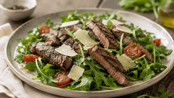 Rucola-Salat mit Steakstreifen