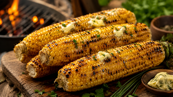 Maiskolben vom Grill mit Gewürzbutter