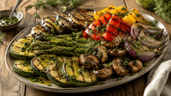 Grillgemüse mit Kräuteröl