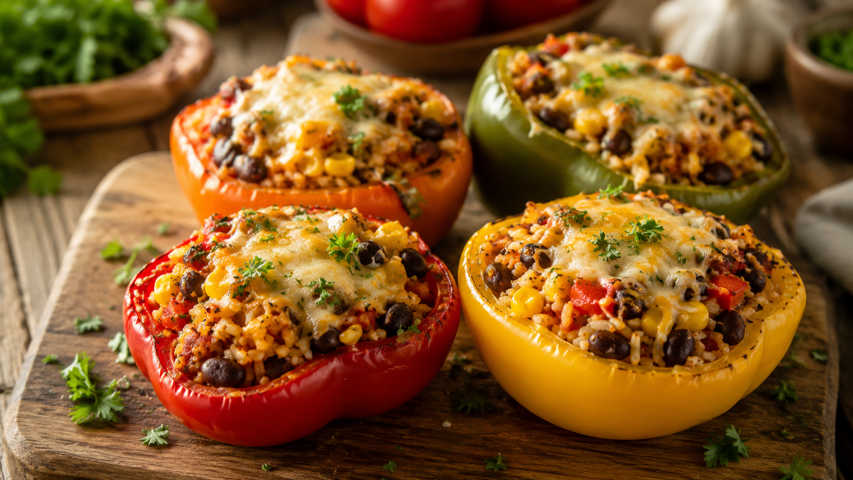 Gefüllte Paprika vegetarisch