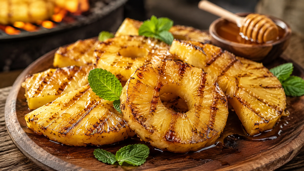 Gegrillte Ananas mit Honig