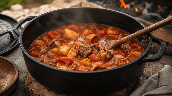 Gulaschsuppe aus dem Dutch Oven