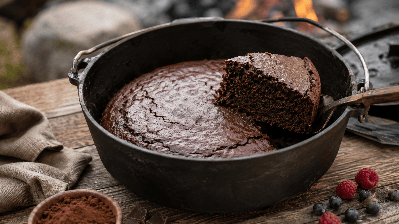 Schokokuchen aus dem Dutch Oven