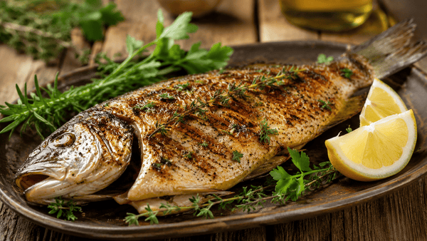 Forelle vom Grill mit Kräutern